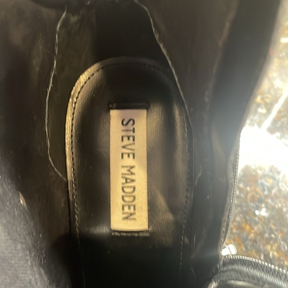 NIB Steve Madden Kare Lace-up Boot Black and Red Size 9.5 Women - Picture 5 of 11